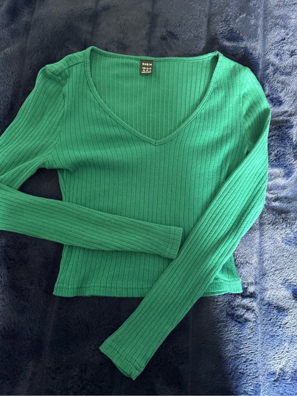 2 for 10$ SHEIN Ribbed V-Neck Long Sleeve Top